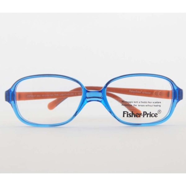 Παιδικά Γυαλιά Οράσεως Fisher-Price FPV37 (Μπλε) Όταν πρόκειται για την όραση και την άνεση των παιδιών μας, η Fisher-Price αποτελεί εγγύηση. Ο παιδικός σκελετός οράσεως FPV37 έχει σχεδιαστεί με γνώμονα τις καθημερινές ανάγκες των μικρών μας φίλων, συνδυάζοντας την εργονομία με τον χαρούμενο σχεδιασμό. Χαρακτηριστικά που ξεχωρίζουν: Αντοχή & Ασφάλεια: Κατασκευασμένος από υψηλής ποιότητας, εύκαμπτο κοκκάλινο (πλαστικό) υλικό, ο σκελετός αυτός απορροφά τους κραδασμούς και αντέχει στα πεσίματα και την έντονη δραστηριότητα. Τέλεια Εφαρμογή: Ο σχεδιασμός του αγκαλιάζει σωστά το παιδικό προσωπάκι, χωρίς να πιέζει τη μυτούλα ή τα αυτάκια, εξασφαλίζοντας ότι τα γυαλιά θα μείνουν στη θέση τους ακόμα και στο παιχνίδι. Χαρούμενο Στυλ: Το έντονο μπλε χρώμα του τον κάνει αγαπητό στα παιδιά, βοηθώντας τα να φορούν τα γυαλιά τους με χαρά και αυτοπεποίθηση. (Η τιμή αφορά αποκλειστικά τον σκελετό. Για την προσθήκη οφθαλμικών φακών με τη συνταγή του παιδιού, παρακαλούμε επικοινωνήστε μαζί μας).